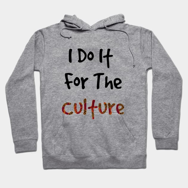 I Do It For The Culture - Red Ankara Print Hoodie by hazinadesign